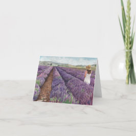 Waterverf Young Living Mona, Utah Lavender Boerder Notitiekaartje