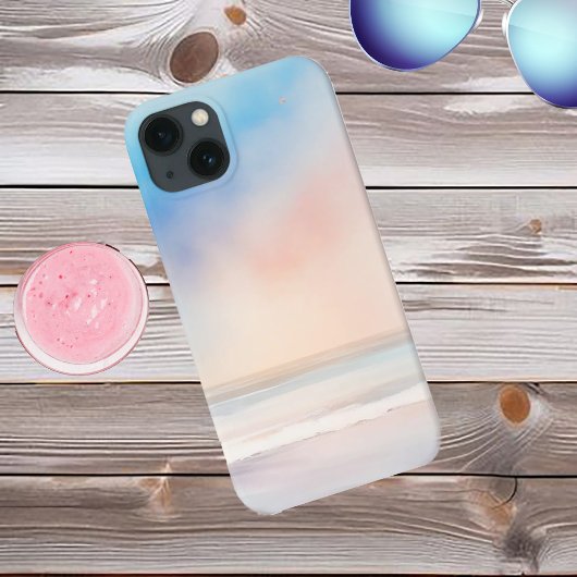 Waterverf zacht strand Case-Mate iPhone case