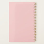 Waterverf Zachte Blush Roze Bloemen Spiraalplanner Planner (Achterkant)