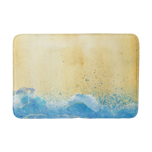 Waterverf Zand en waterbad Bath Mat (Voorkant)