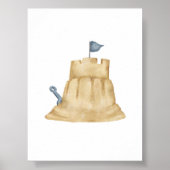 Waterverf zandkasteel print (Voorkant)