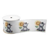 Waterverf Zebra met zonnebloem Lint (Spoel)