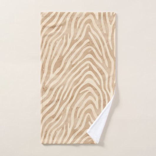 Waterverf zebraprint bad handdoek (Handdoek)