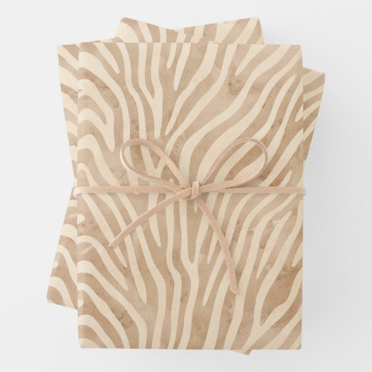 Waterverf zebraprint inpakpapier vel (In situ)