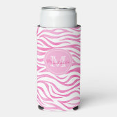 Waterverf Zebra's met hot-roze kleur | Monogram (Seltzer Voorkant)