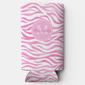 Waterverf Zebra's met hot-roze kleur | Monogram (Achterkant)