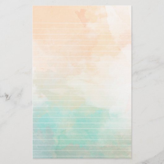 Waterverf Zee en zand gelinkt papier (Voorkant)