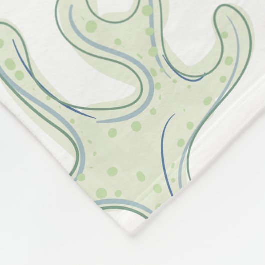 Waterverf Zee Fleece Deken (Hoek)