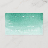 Waterverf zee groene cadeau visitekaartjes (Achterkant)