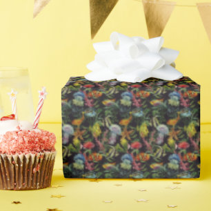 Waterverf Zee levenspatroon Cadeaupapier