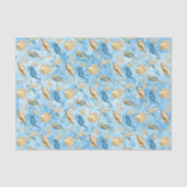 Waterverf Zee Levenspatroon schelpen Zeesterren Oc Tissuepapier (Voorkant)