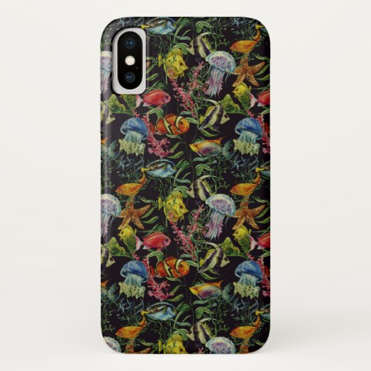 Waterverf Zee Life Patroon 1 Case-Mate iPhone Case (Achterkant)