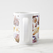 Waterverf Zee Life Patroon 4 Extra Grote Beker (Achterkant)