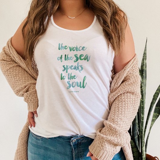 Waterverf Zee Quote Tank