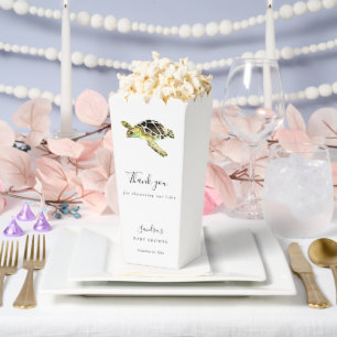 Waterverf Zee Schildpad Baby shower Eenvoudig Mini Bedankdoosjes