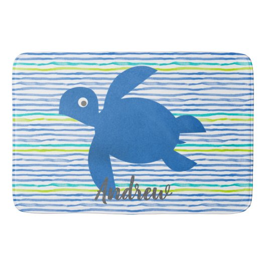 Waterverf Zee schildpad Badmat (Voorkant)