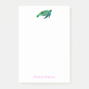 Waterverf Zee schildpad dank u Post-it® Notes