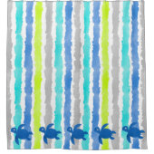 Waterverf Zee schildpad Douchegordijn (Voorkant)