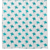 Waterverf Zee schildpad Douchegordijn (Voorkant)