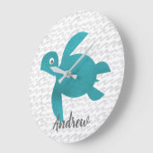 Waterverf Zee schildpad Grote Klok (Hoek)