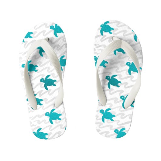 Waterverf Zee schildpad Kinder Teenslippers (Voetbed)