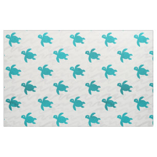 Waterverf Zee schildpad Stof