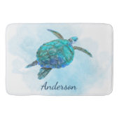 Waterverf Zee Schorrelschildpad Badmat (Voorkant)