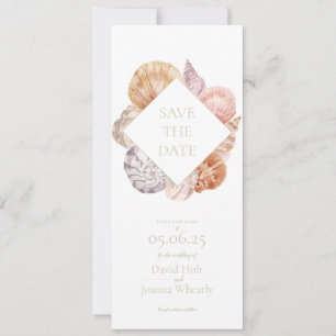 Waterverf Zee Shell Save the Date Kaart