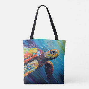 Waterverf Zee Turtle Draagtas