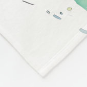 Waterverf Zee Turtle Fleece Deken (Hoek)