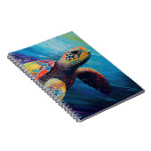 Waterverf Zee Turtle Notitieboek (Rechterzijde)