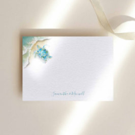 Waterverf Zee Turtle Ocean Personalized Note Kaart