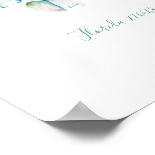 Waterverf Zee Turtle Poster (Hoek)