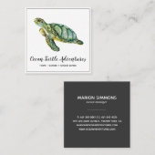 Waterverf Zee Visitekaartje schildpad (Voorkant / Achterkant)