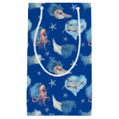 Waterverf Zeeen diepblauw Klein Cadeauzakje (Voorkant)