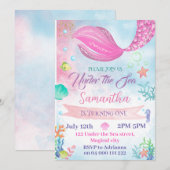 Waterverf Zeemeermin 1e 2e 3e 4e 5e Verjaardag Kaart (Voorkant / Achterkant)