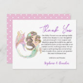 Waterverf ZEEMEERMIN onder het Zee Dank u Bedankkaart (Voorkant / Achterkant)