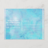 Waterverf Zeemeermin Scales Partij sparen de Datum Aankondigingskaart (Achterkant)