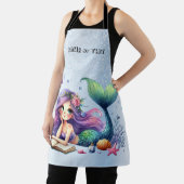 Waterverf Zeemeermin Zee Leven Schattige Mooi Schort (Insitu)