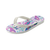 Waterverf Zeemeerminnen Zeeschelpen + Zeesterren Kinder Teenslippers (Schuin)