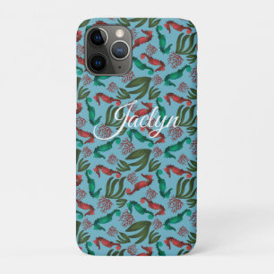 Waterverf Zeepaardje Nautilus Gepersonaliseerd iPhone 11 Pro Hoesje