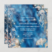 Waterverf zeepaardkoraalvis kaart (Voorkant / Achterkant)