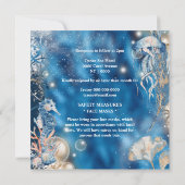 Waterverf zeepaardkoraalvis kaart (Achterkant)