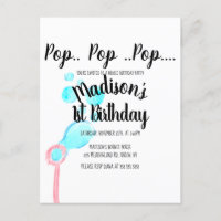 Waterverf Zeepbelblaasstok Pop Pop Pop Verjaardag