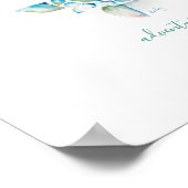 Waterverf Zeeschildpad Kinderkamer Muur Kunst Poster (Hoek)