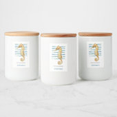 Waterverf zeesoortstrand kust voedselcontainer etiket (Flessen)