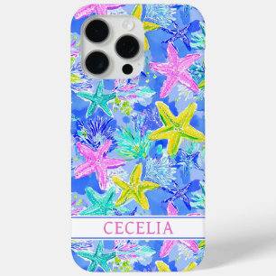 Waterverf Zeester Monogram iPhone 15 Pro Max Hoesje