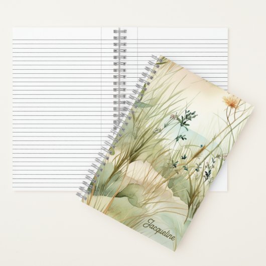 Waterverf Zeestrand Ocean Beach Landschap Notitieboek (Binnen)