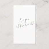 Waterverf Zeilboot Beach House Visitekaartje (Achterkant)