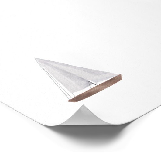 waterverf zeilboot print (Hoek)